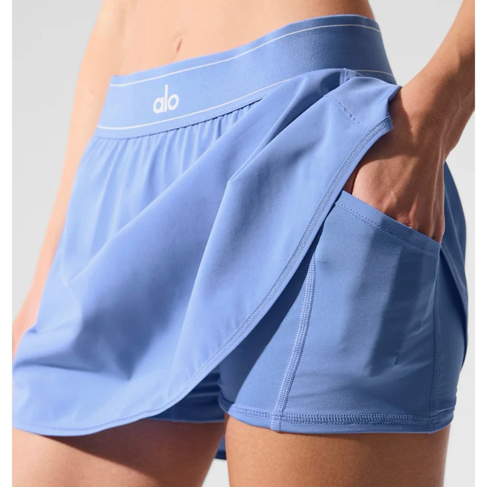 Alo Match Point Tennis Skirt NWT Crystal Blue - Picture 2 of 5